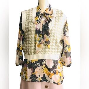 The 7th Avenue Design Studio New York & Company Flower Shirt